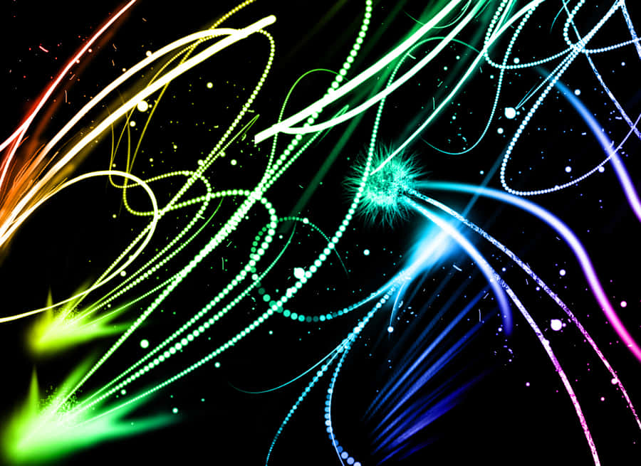 Vibrant Light Streaks Abstract Wallpaper