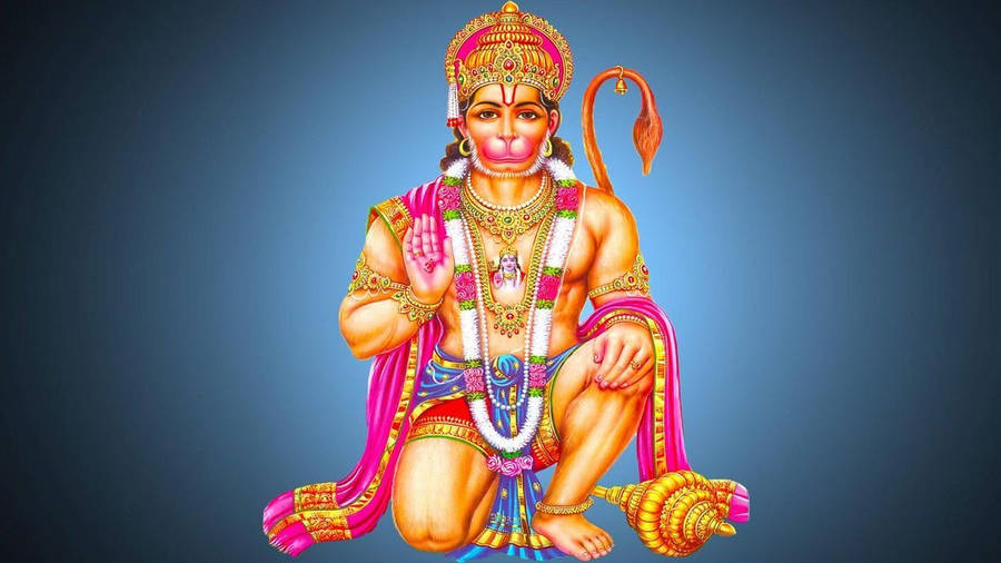 Vibrant Lord Hanuman 3d Art Wallpaper