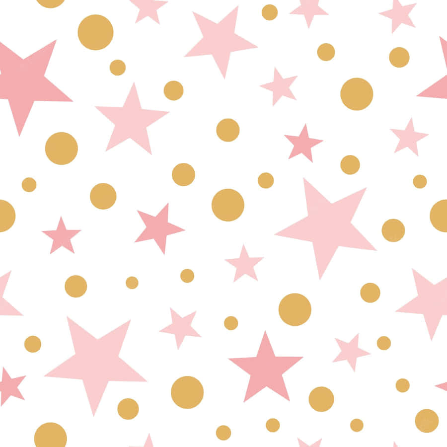 Vibrant Pink And Gold Chevron Print Wallpaper Wallpaper