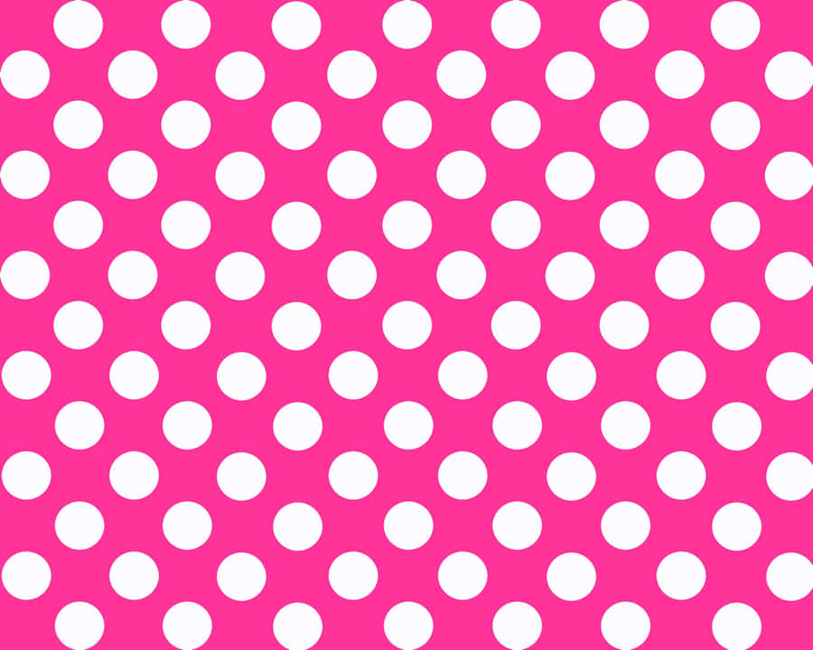 Vibrant Pink Polka Dot Texture Wallpaper