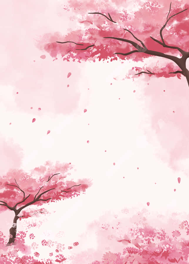 Vibrant Pink Watercolor Paint Swirl Wallpaper