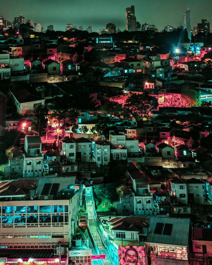 Vibrant Vaporwave Digital Art Wallpaper