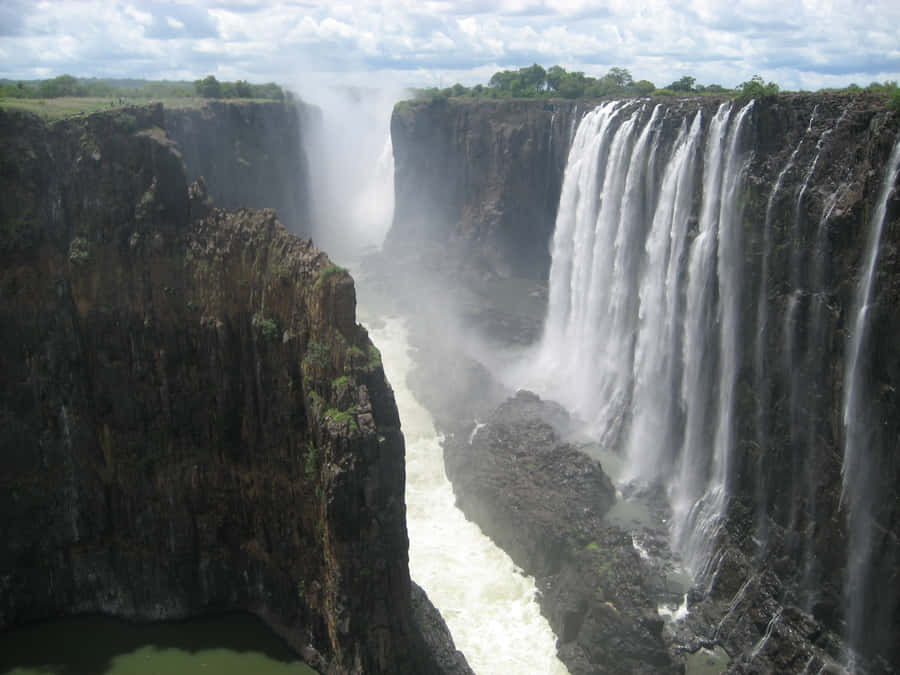 Victoria Falls Towering Valley Wallpaper