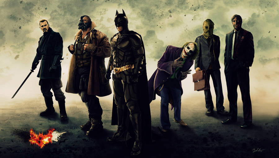 Villains Of The Dark Knight Trilogy Wallpaper
