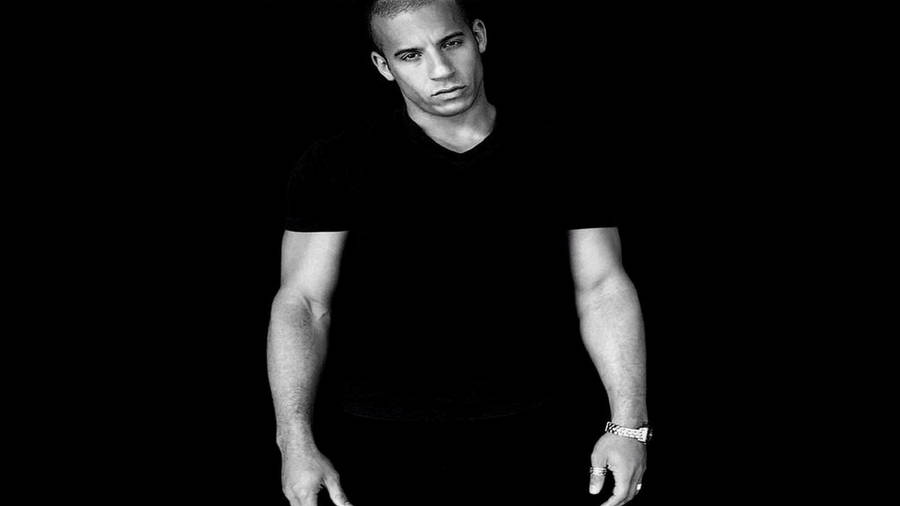 Vin Diesel Black Grayscale Wallpaper