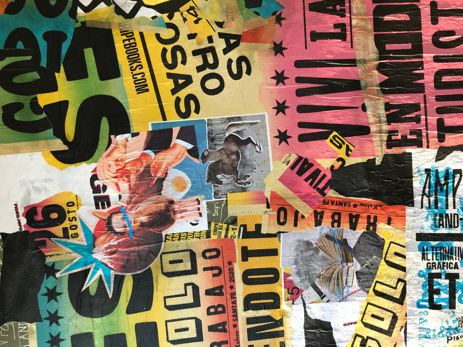 Vintage Ads Fliers Collage Wallpaper