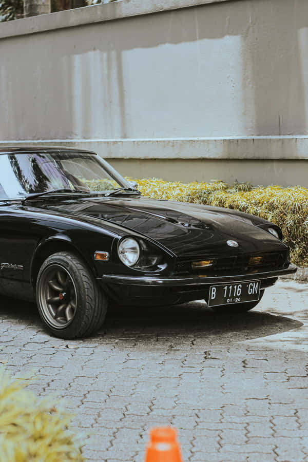 Vintage Black Sports Car Wallpaper
