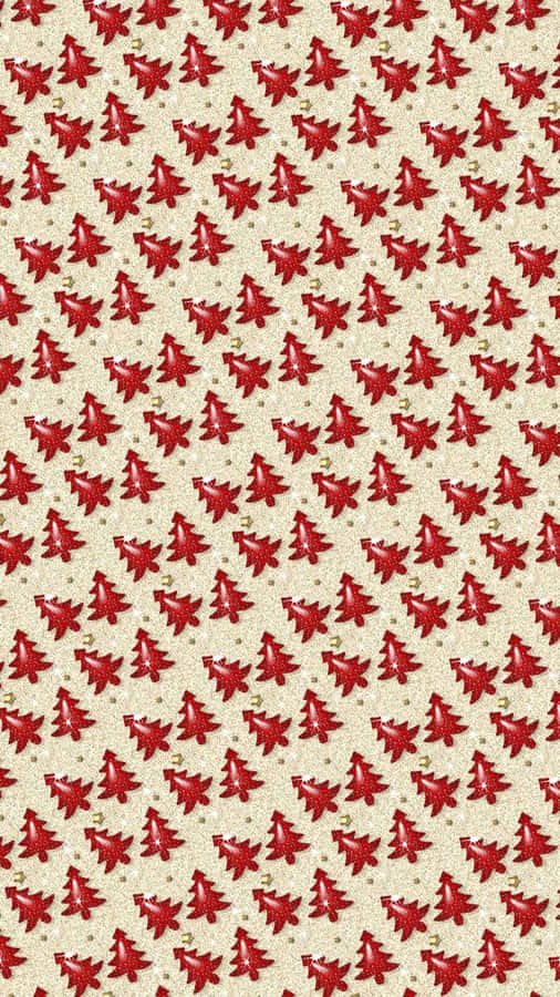 Vintage Christmas Tree Pattern.jpg Wallpaper