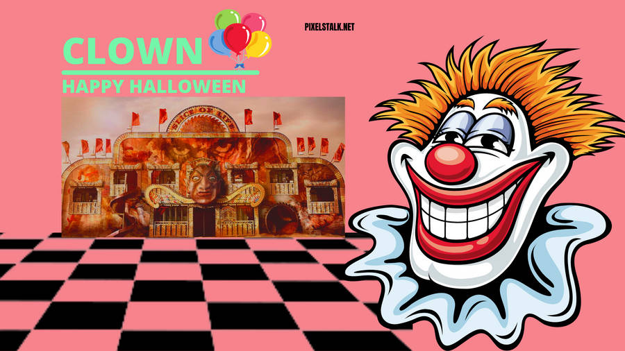 Vintage Halloween Clown Wallpaper