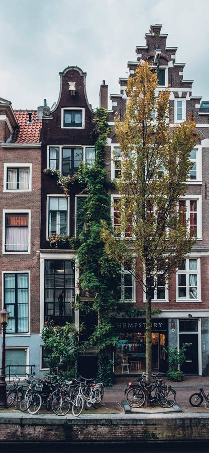 Vintage Iphone Amsterdam Building Wallpaper