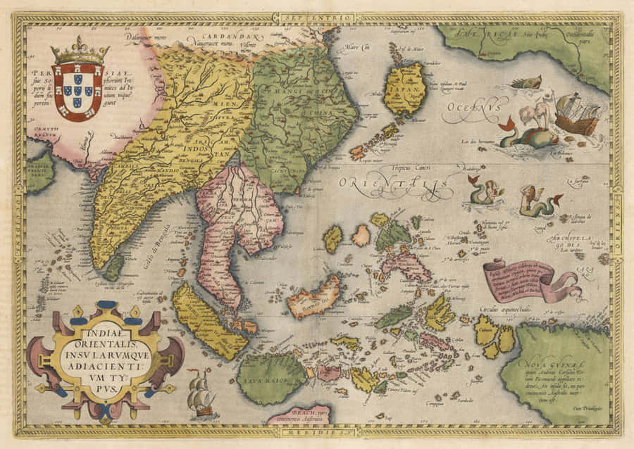 Vintage Mapof Southeast Asiaand Indonesia Wallpaper