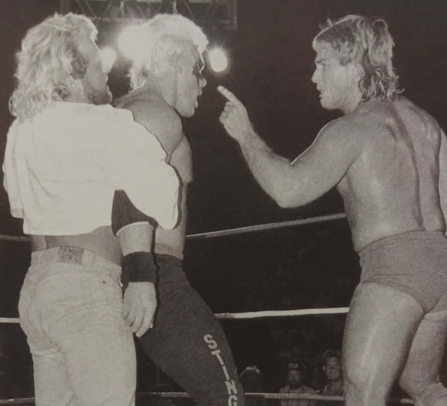 Vintage Wrestling Confrontation Wallpaper