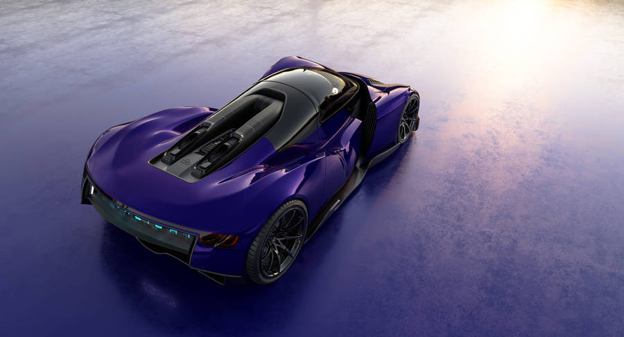 Violet Sports 3d Car Wallpaper
