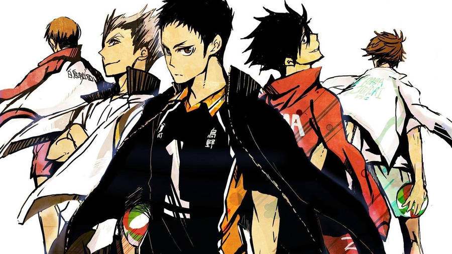 Volleyball Team Captains Haikyuu Aesthetic Wallpaper