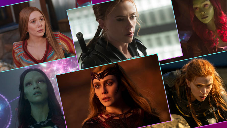 Wanda Maximoff And Women Of Mcu Wallpaper