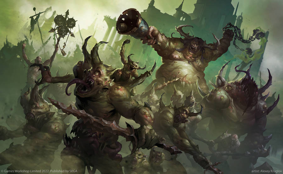 Warhammer Total War Nurgle Faction Art Wallpaper