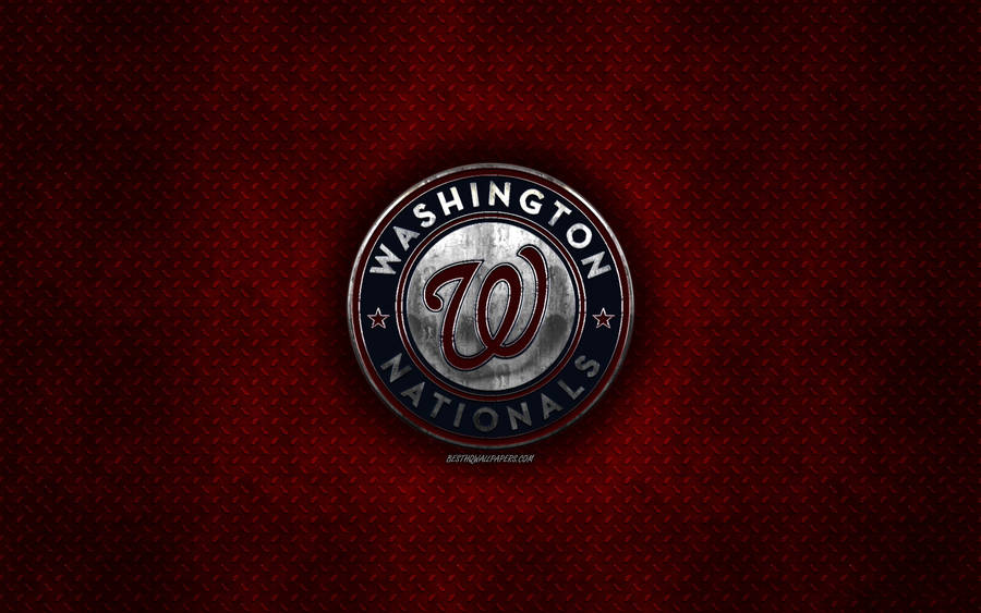 Washington Nationals Red Metal Wallpaper
