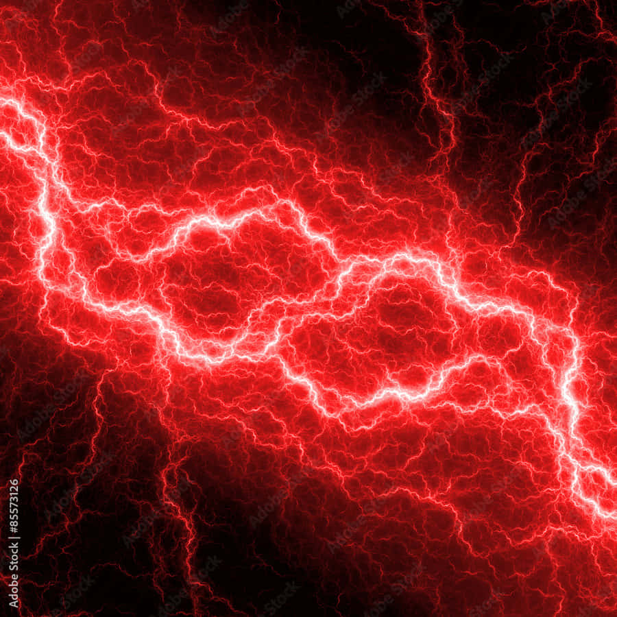 Watch In Awe As Red Lightning Streaks Across The Sky Wallpaper