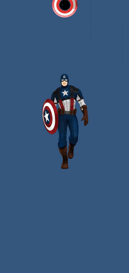 Water Drop Notch Captain America Wallpaper