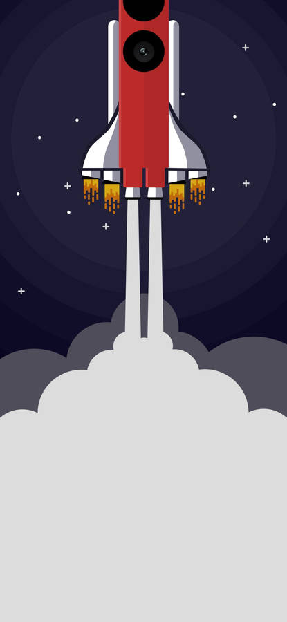 Water Drop Notch Rocket Wallpaper