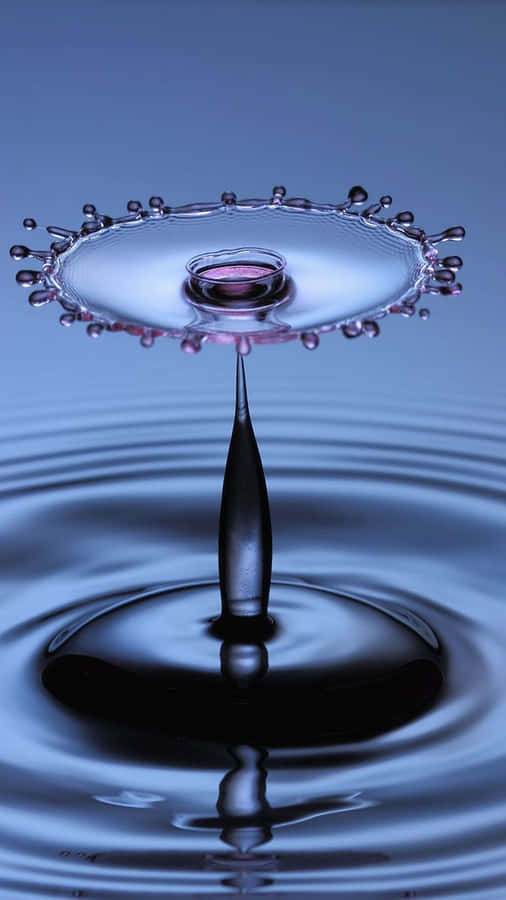Water Iphone Droplet Bouncing Off The Surface Wallpaper