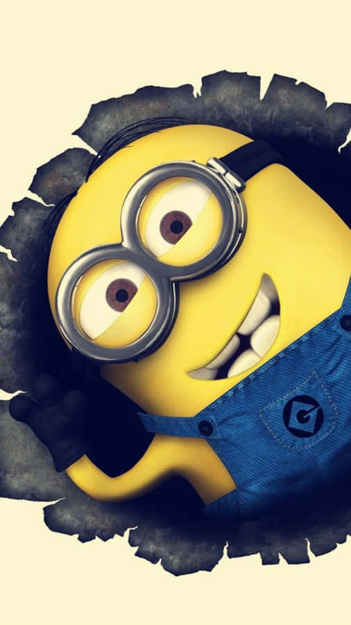Waving Despicable Me Minion Iphone Wallpaper