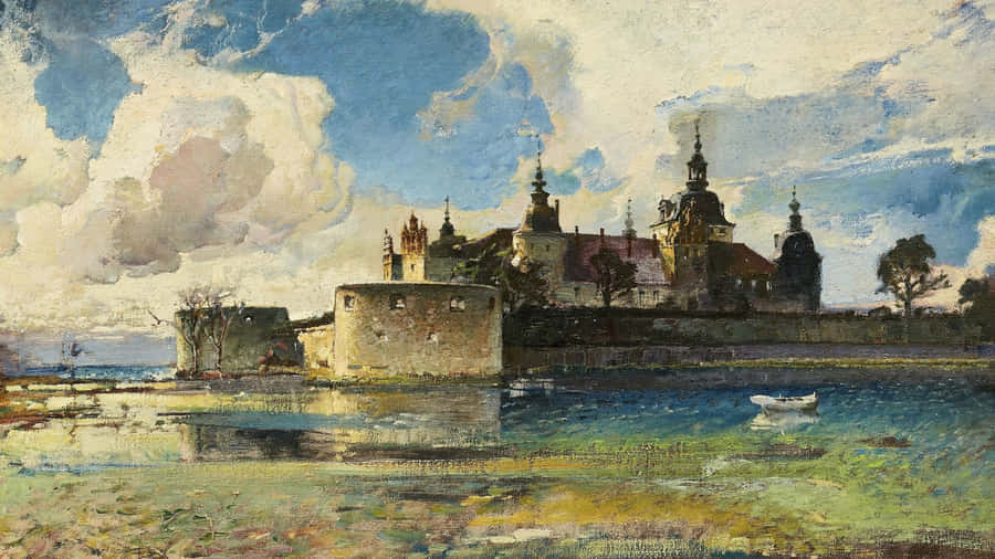 Wawel Castle Painting Wallpaper