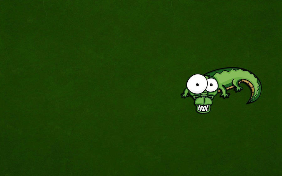 Weird Crocodile Funny Cartoon Wallpaper