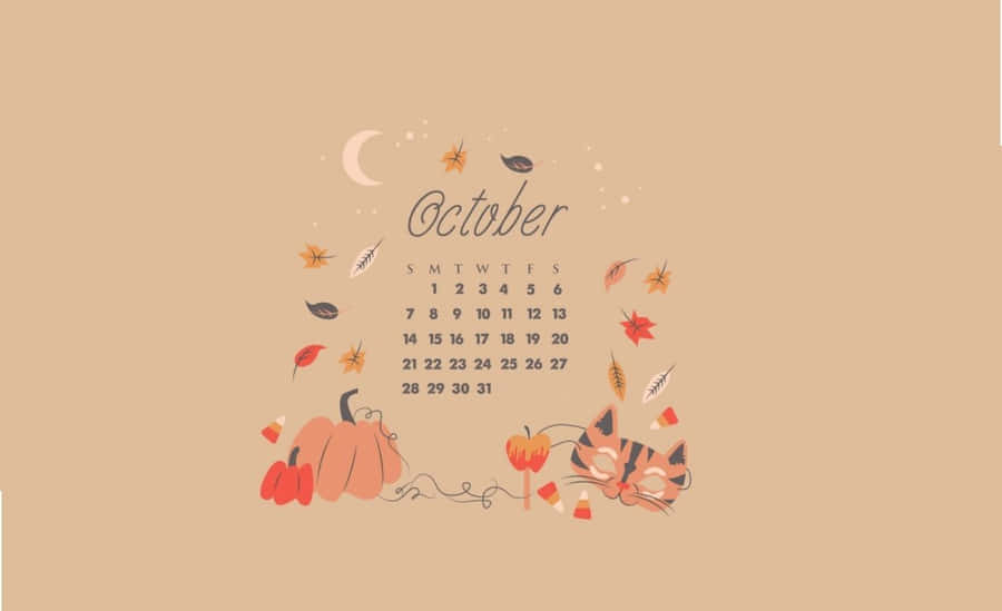 “welcome October With This Adorable Desktop Wallpaper” Wallpaper