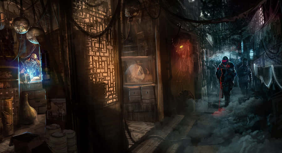 Welcome To The Techno-fantasy World Of Shadowrun Wallpaper