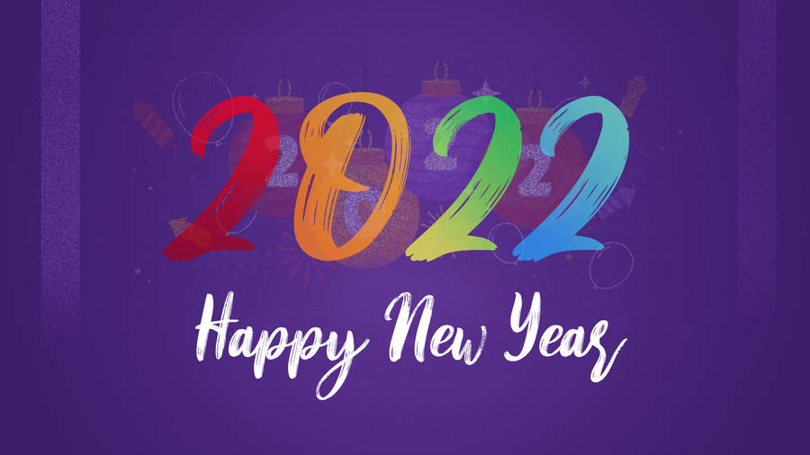 Welcoming 2022 - A Burst Of Fireworks In The Night Sky Wallpaper