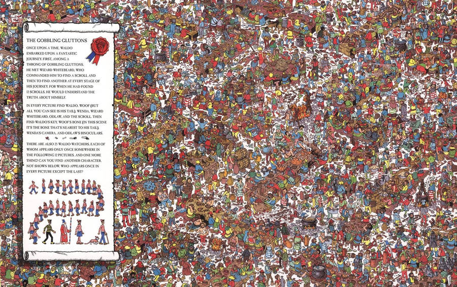 Where's Waldo Gobbling Gluttons Wallpaper