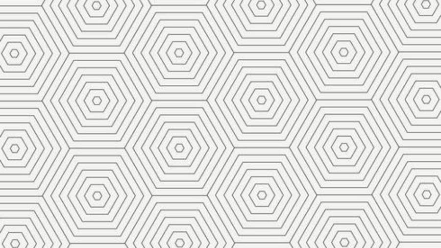 White Abstract Pentagon Shapes Wallpaper