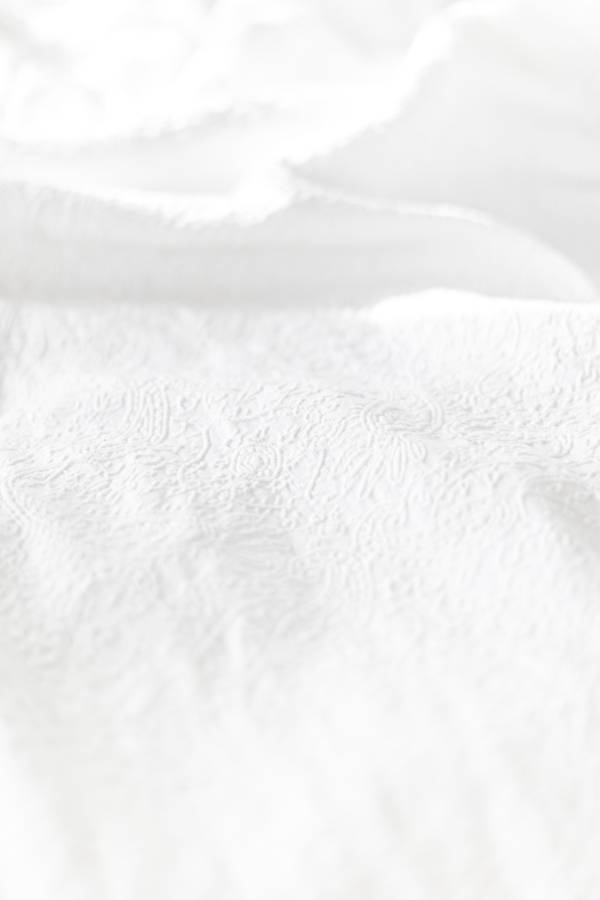 White Aesthetic Embroidery Wallpaper