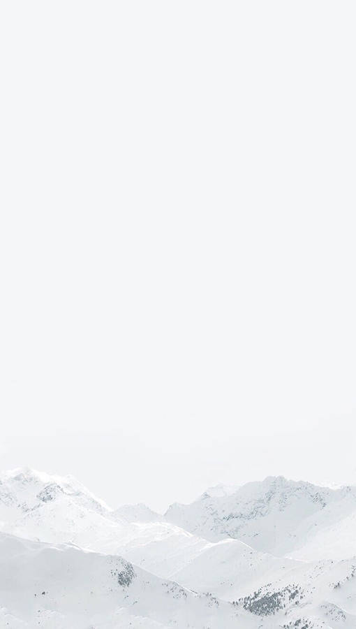 White Aesthetic Iphone Mountains Wallpaper