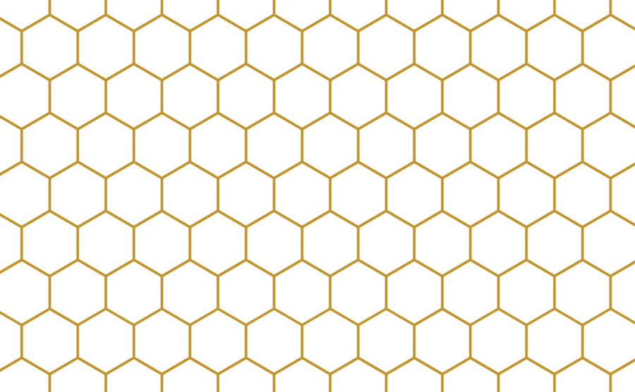 White And Gold Honeycomb Wallpaper