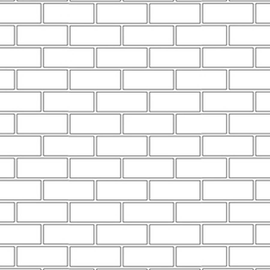 White Brick Outline Wallpaper