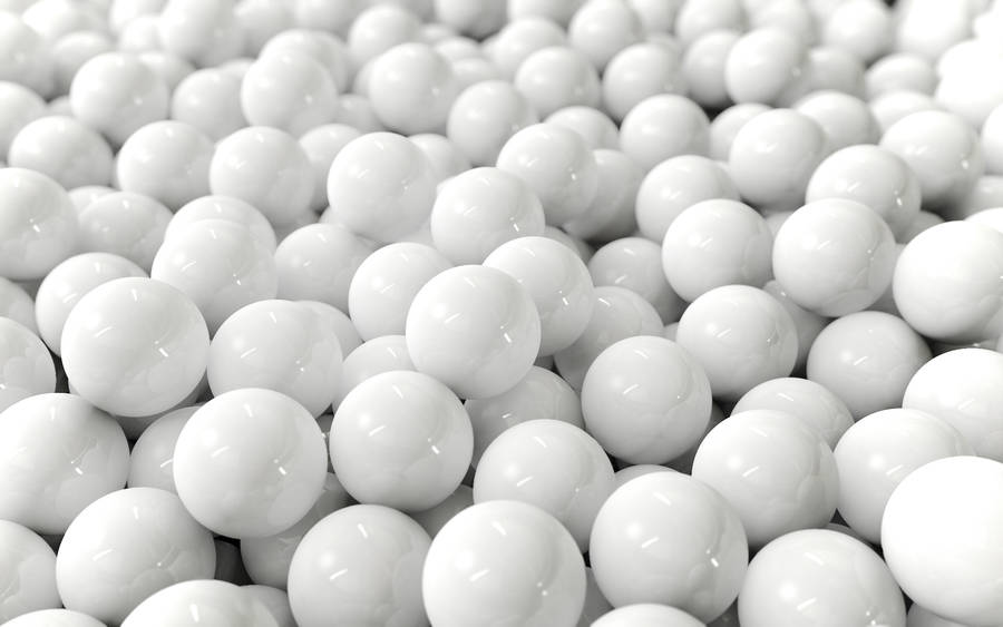 White Hd 3d Beads Wallpaper