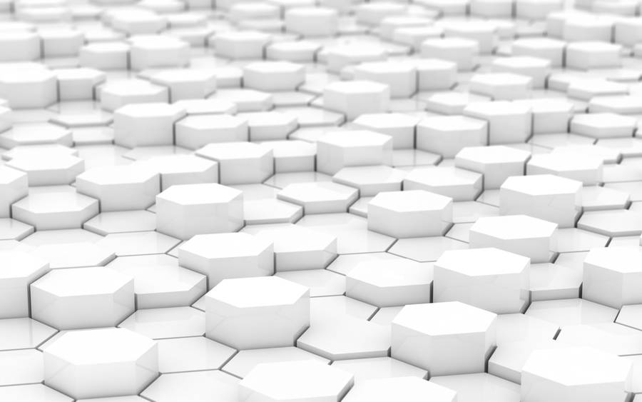 White Hd Hexagon Pattern Wallpaper