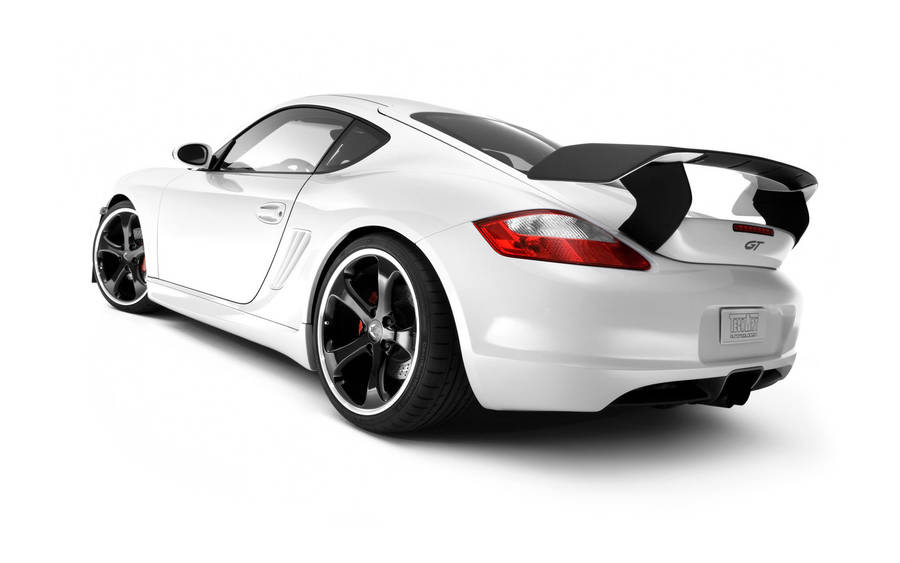 White Hd Porsche Cayman Rear Wallpaper