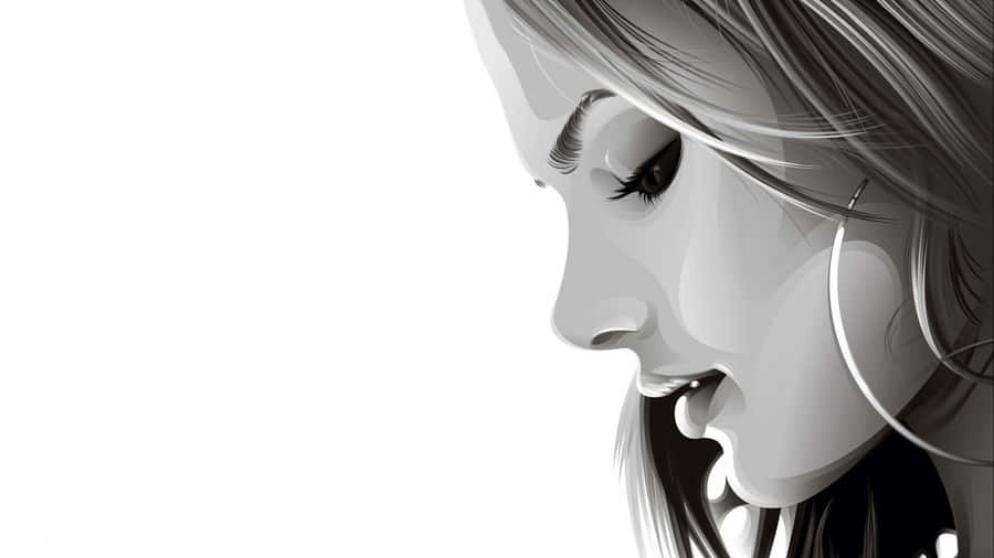 White Lady Digital Artwork Wallpaper