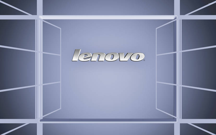 White Lined Squares Lenovo Official Wallpaper