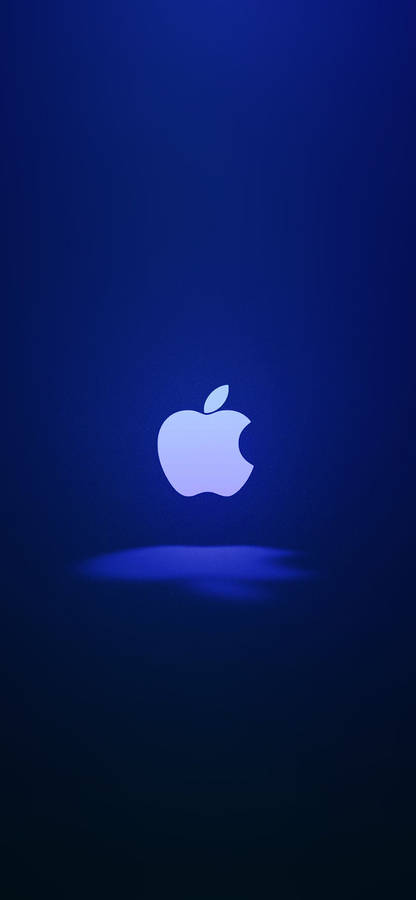 White Lit Apple Logo Iphone Wallpaper