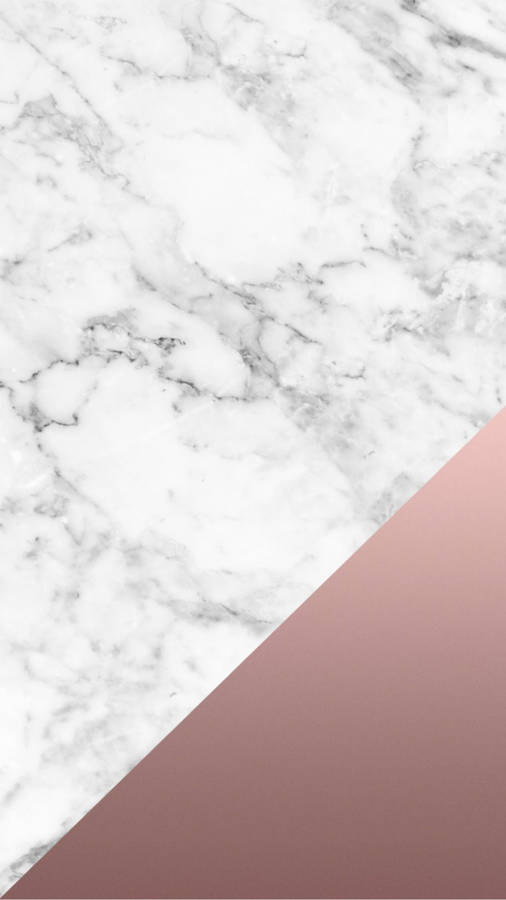 White Marble Rose Gold Gradient Wallpaper