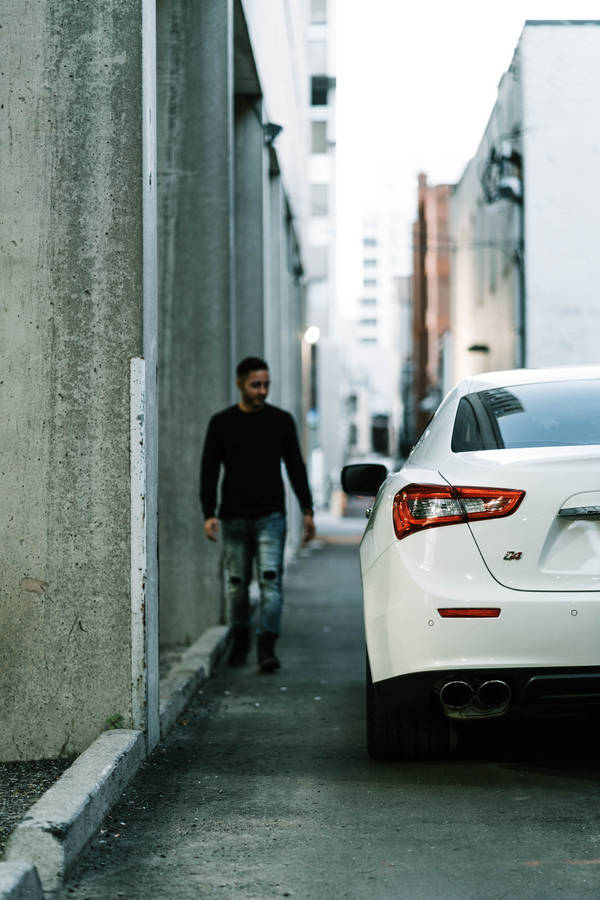 White Maserati G4 Wallpaper