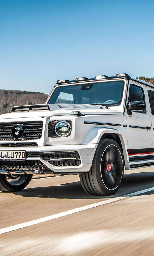 White Mercedes Benz Car G-class Wallpaper