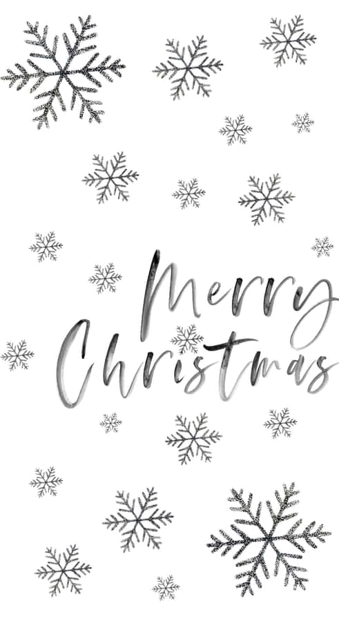 White Merry Christmas Iphone Wallpaper
