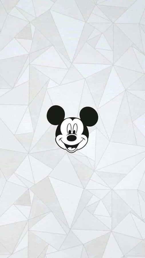 White Mickey Mouse Smiley Face Wallpaper