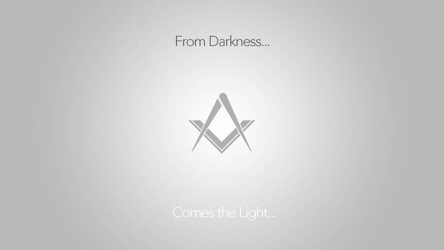 White Minimalist Masonic Logo Wallpaper