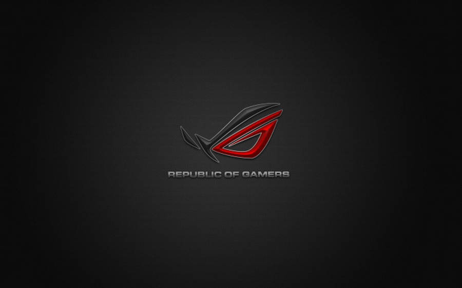 White Outlined Asus Rog Logo Wallpaper